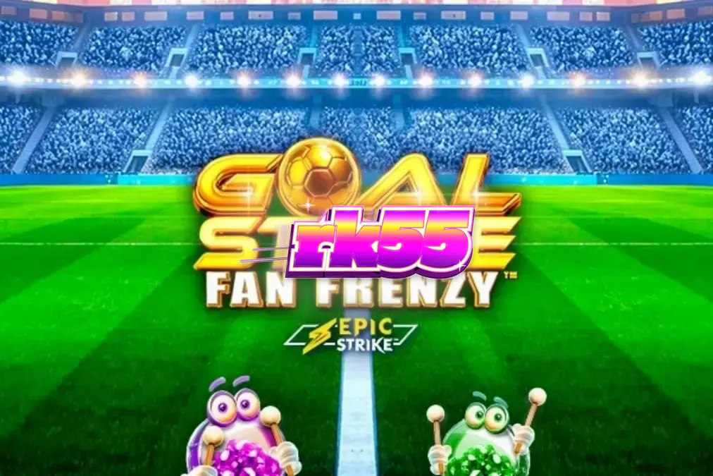 Tampilan visual slot Goal Strike Fan Frenzy dengan tema stadion sepak bola yang meriah